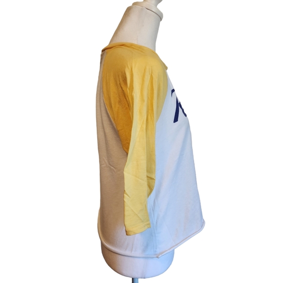 RIVERDALE Vixens Cropped 3/4 Sleeve Split Neckline Baseball Tee - Picture 6 of 8